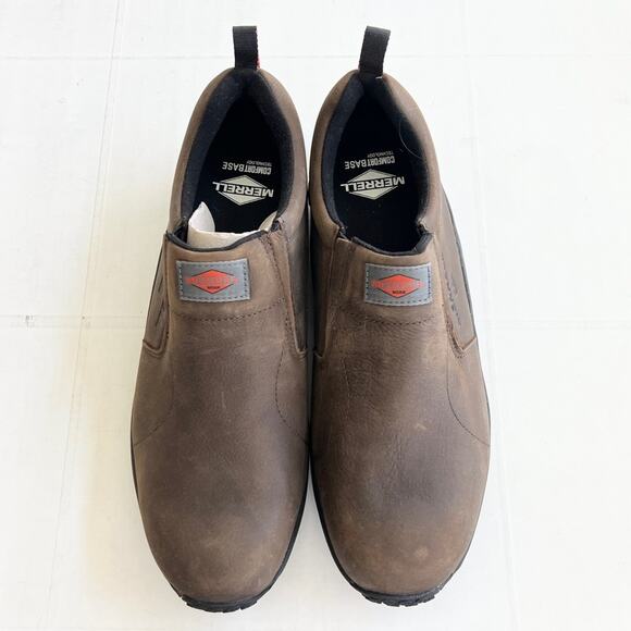 New MERRELL Jungle Moc Leather Comp Toe SD+ Work Shoe Mens SIZE 14 WIDE Espresso - Picture 3 of 10